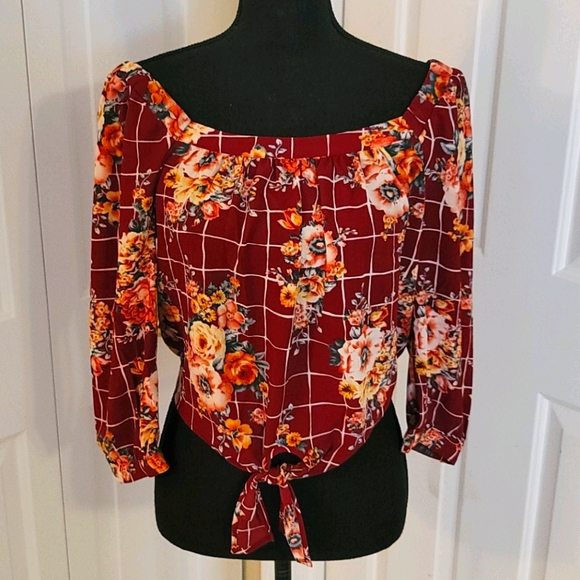Anthropologie Tops - ⬇️☆ E Hanger M ☆ New Floral Crop Top Size Medium